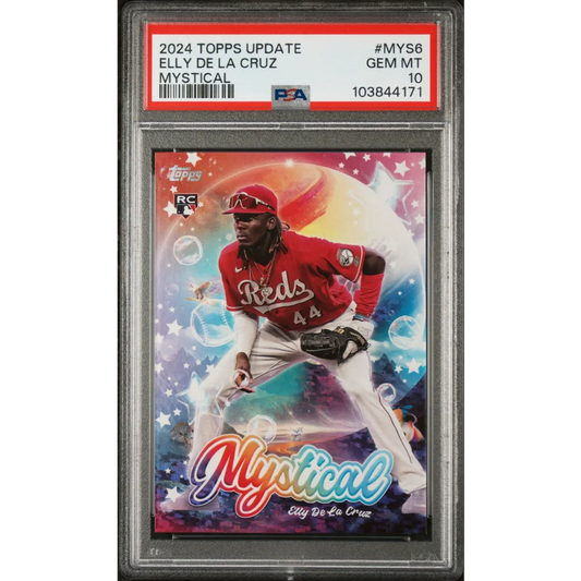 Graded 2024 Topps Update Elly De La Cruz #MYS6 Mystical Rookie RC Baseball Card PSA 10 Gem Mint | Hall of Fame Sports Memorabilia | vintageantiquesgifts.com