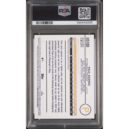 Graded 2024 Topps Update Paul Skenes #US100 Rookie RC Baseball Card PSA 10 Gem Mint | PSA 10 Gem Mint Graded Rookie Card | vintageantiquesgifts.com