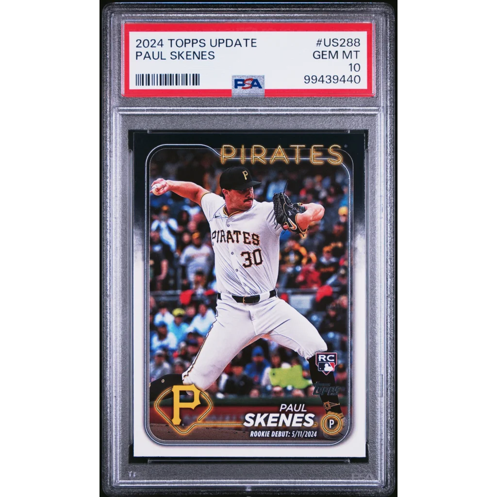 Graded 2024 Topps Update Paul Skenes #US288 Rookie RC Baseball Card PSA 10 Gem Mint | Hall of Fame Sports Memorabilia | vintageantiquesgifts.com