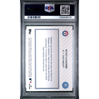 Graded 2024 Topps Wonderland Wyatt Langford #15 Rookie RC PSA 8 NM