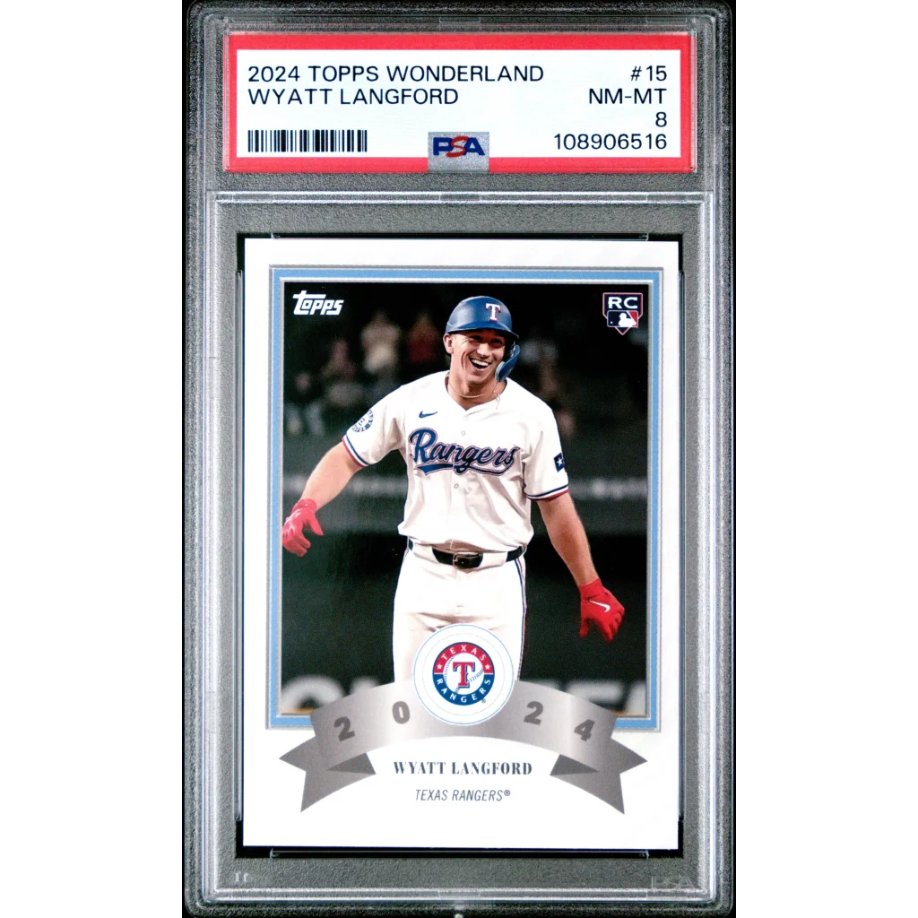 Graded PSA 8 NM-MT 2024 Topps Wonderland Wyatt Langford #15 Rookie RC