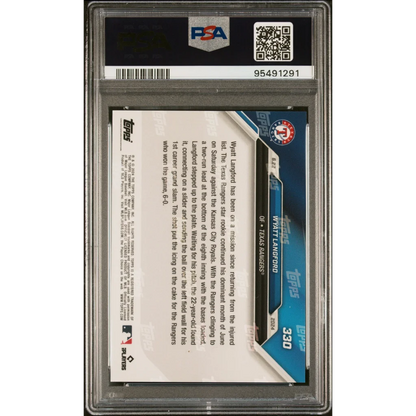 Graded 2024 Topps Now Wyatt Langford #330 Rookie RC Baseball Card PSA 10 Gem Mint | PSA 10 Gem Mint Graded Rookie Card | vintageantiquesgifts.com