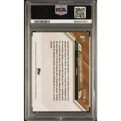 Graded 2024 Topps Now Zaccharie Risacher #D1 Draft Rookie RC Basketball Card PSA 10 Gem Mint | PSA 10 Gem Mint Graded Rookie Card | vintageantiquesgifts.com