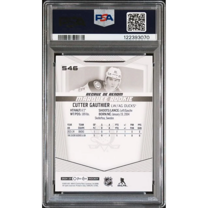 Graded 2024 Upper Deck O-Pee-Chee Cutter Gauthier #546 Rookie RC Hockey Card PSA 10 Gem Mint | PSA 10 Gem Mint Graded Rookie Card | vintageantiquesgifts.com