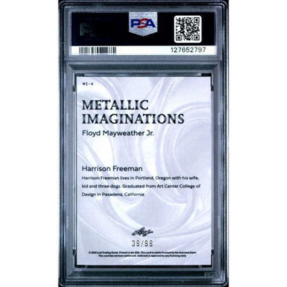 Graded 2025 Leaf Floyd Mayweather Jr #MI4 Metallic Imaginations Gold /99 Boxing Card PSA 10 Gem Mint | PSA 10 Gem Mint Graded Boxing Card | vintageantiquesgifts.com