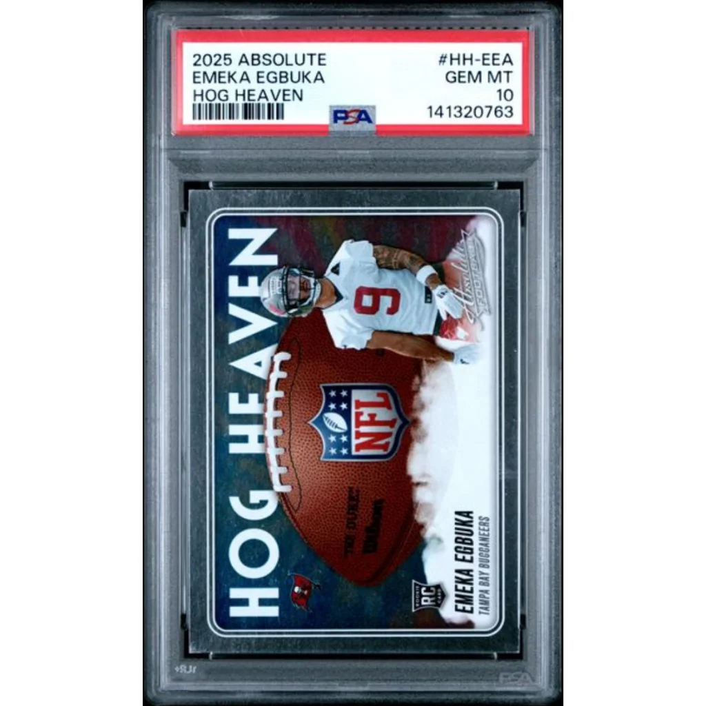 Graded 2025 Panini Absolute Emeka Egbuka #HHEEA Hog Heaven Rookie RC Football Card PSA 10 Gem Mint | Hall of Fame Sports Memorabilia | vintageantiquesgifts.com