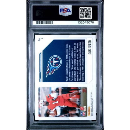 Graded 2025 Panini Donruss Elite Cam Ward #3 Extra Edition Orange /199 Rookie RC Football Card PSA 10 Gem Mint | PSA 10 Gem Mint Graded Rookie Card | vintageantiquesgifts.com
