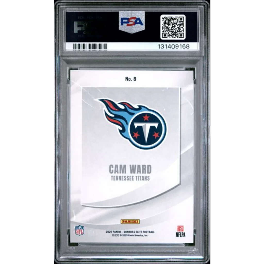 Graded 2025 Panini Donruss Elite Cam Ward #8 Rookie Elitist /799 Rookie RC Football Card PSA 10 Gem Mint | PSA 10 Gem Mint Graded Rookie Card | vintageantiquesgifts.com
