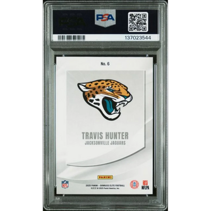 Graded 2025 Panini Donruss Elite Travis Hunter 6 Rookie Elitist 799 Rookie RC Football Card PSA 10 Gem Mint | PSA 10 Gem Mint Graded Rookie Card | vintageantiquesgifts.com