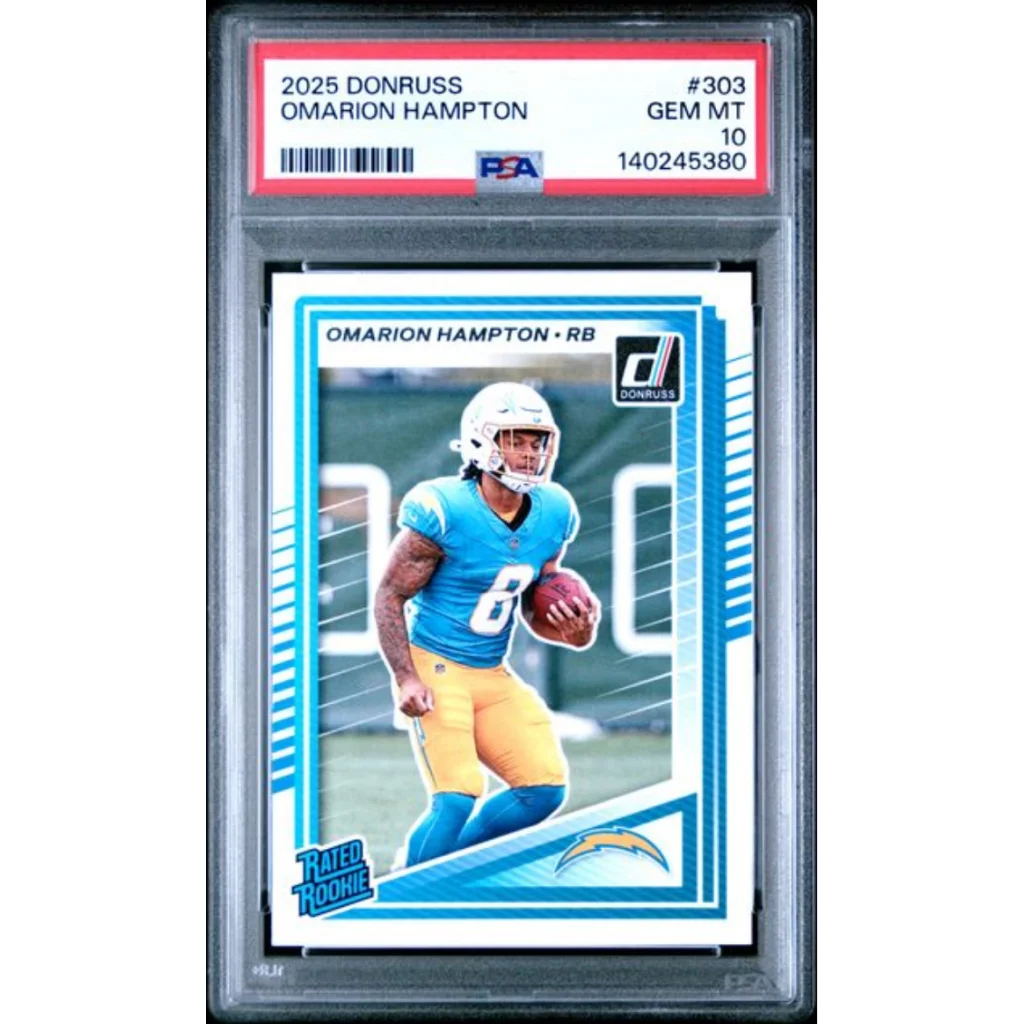 2025 Panini Donruss Omarion Hampton #303 Rookie RC PSA 10 Gem Mint