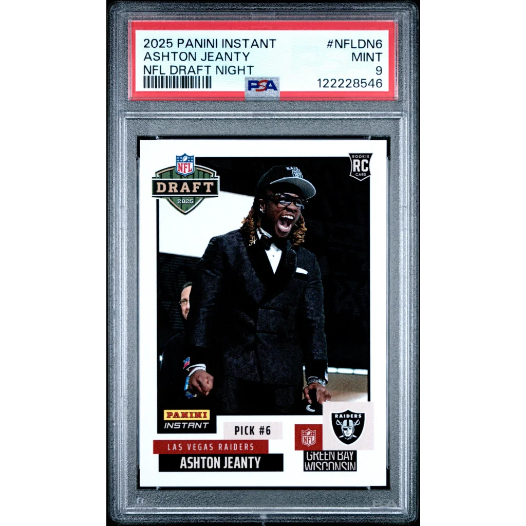 Graded PSA 9 2025 Panini Instant Ashton Jeanty NFL Draft Night Rookie Card