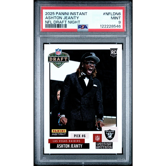 Graded PSA 9 2025 Panini Instant Ashton Jeanty NFL Draft Night Rookie Card