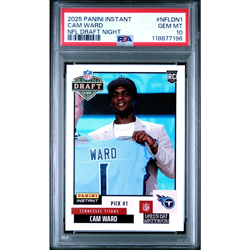 Graded 2025 Panini Instant Cam Ward #NFLDN1 NFL Draft Night Rookie RC Football Card PSA 10 Gem Mint | Hall of Fame Sports Memorabilia | vintageantiquesgifts.com