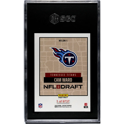 Graded 2025 Panini Instant Cam Ward #NFLDN1 NFL Draft Night Rookie RC Football Card SGC 9.5 Mint+ | SGC 9.5 Mint+ Graded Rookie Card | vintageantiquesgifts.com