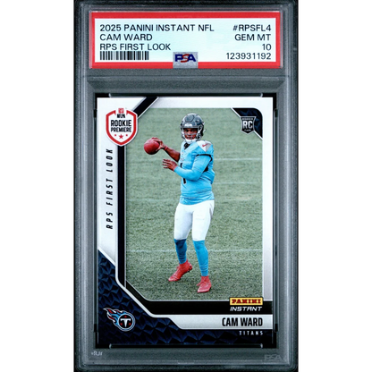 Graded 2025 Panini Instant Cam Ward RPS Rookie Card PSA 10 Gem Mint