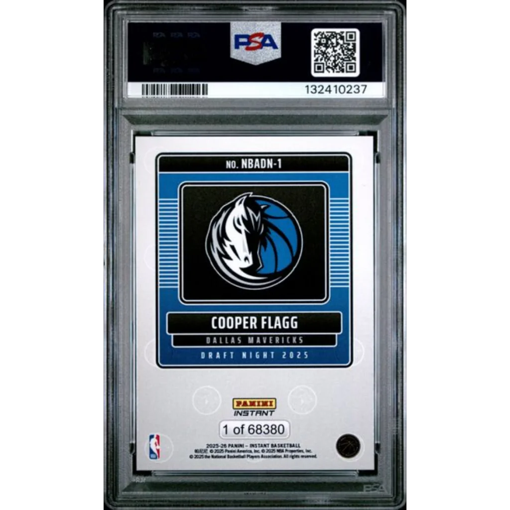 Graded 2025 Panini Instant Cooper Flagg #1 Draft Night Rookie RC Basketball Card PSA 10 Gem Mint | PSA 10 Gem Mint Graded Rookie Card | vintageantiquesgifts.com