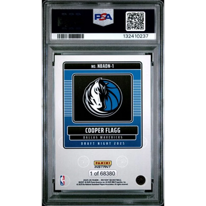 Graded 2025 Panini Instant Cooper Flagg #1 Draft Night Rookie RC Basketball Card PSA 10 Gem Mint | PSA 10 Gem Mint Graded Rookie Card | vintageantiquesgifts.com