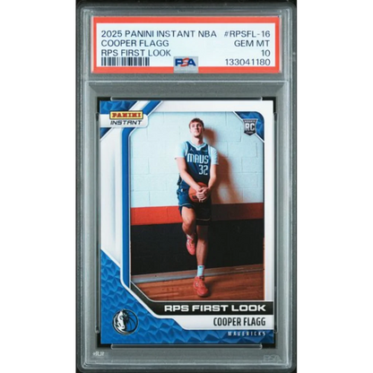 Graded 2025 Panini Instant Cooper Flagg RPSFL16 RPS First Look Rookie RC Basketball Card PSA 10 Gem Mint | Hall of Fame Sports Memorabilia | vintageantiquesgifts.com