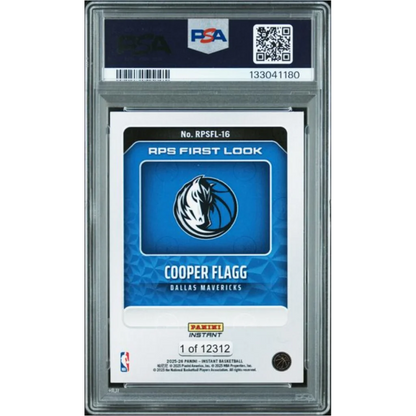 Graded 2025 Panini Instant Cooper Flagg RPSFL16 RPS First Look Rookie RC Basketball Card PSA 10 Gem Mint | PSA 10 Gem Mint Graded Rookie Card | vintageantiquesgifts.com