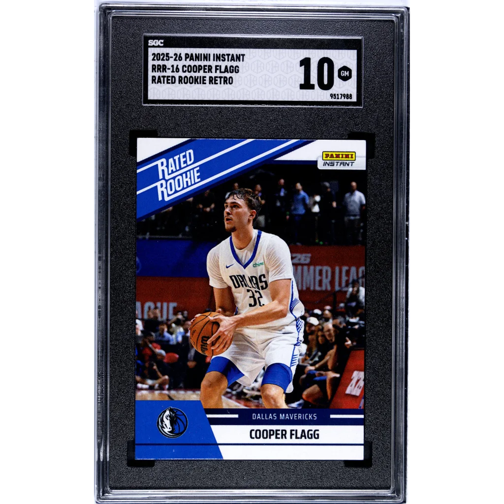 Graded 2025 Panini Instant Cooper Flagg #RRR16 Rated Rookie Retro Rookie RC Basketball Card SGC 10 Gem Mint | Hall of Fame Sports Memorabilia | vintageantiquesgifts.com