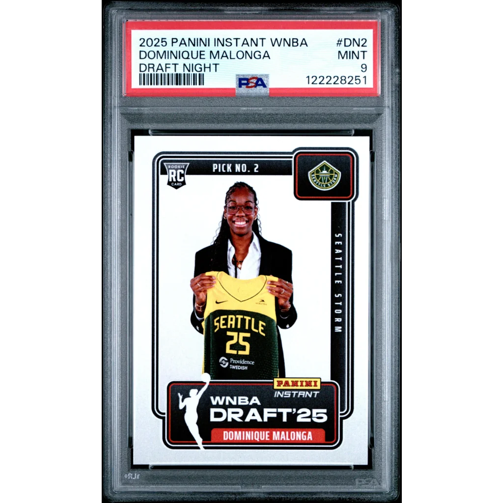 Graded PSA 9 mint 2025 Panini Instant Dominique Malonga rookie card