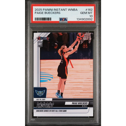 Graded PSA 10 Gem Mint 2025 Panini Instant Paige Bueckers #162 Rookie Card
