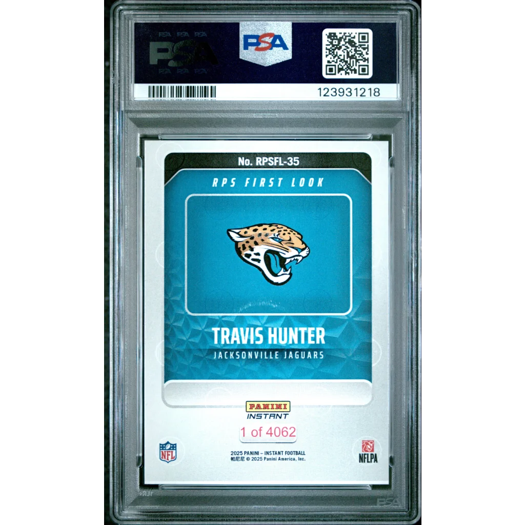 PSA graded 2017 Panini Instant Travis Hunter card 1/4062