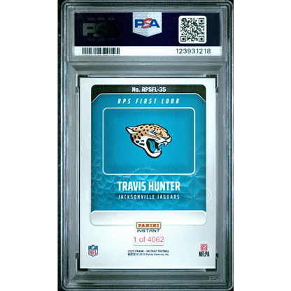 PSA graded 2017 Panini Instant Travis Hunter card 1/4062