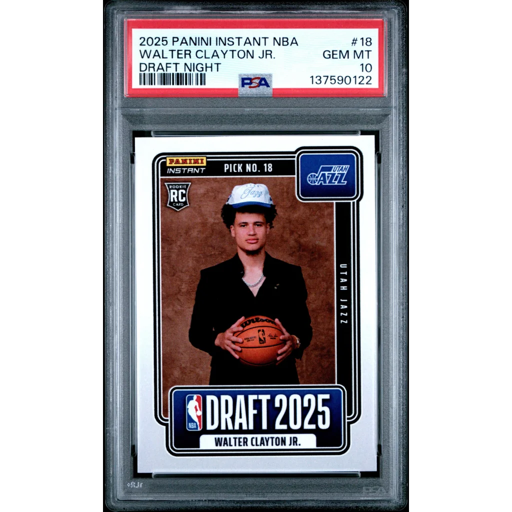 Graded PSA 10 2025 Panini Instant Walter Clayton Jr. #18 Draft Night Rookie Card