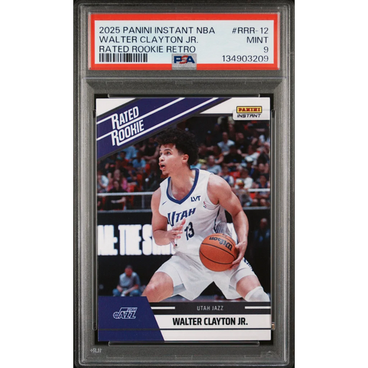 Graded 2025 Panini Instant Walter Clayton Jr. #RRR12 Rated Rookie Retro Rookie RC Basketball Card PSA 9 Mint | Hall of Fame Sports Memorabilia | vintageantiquesgifts.com