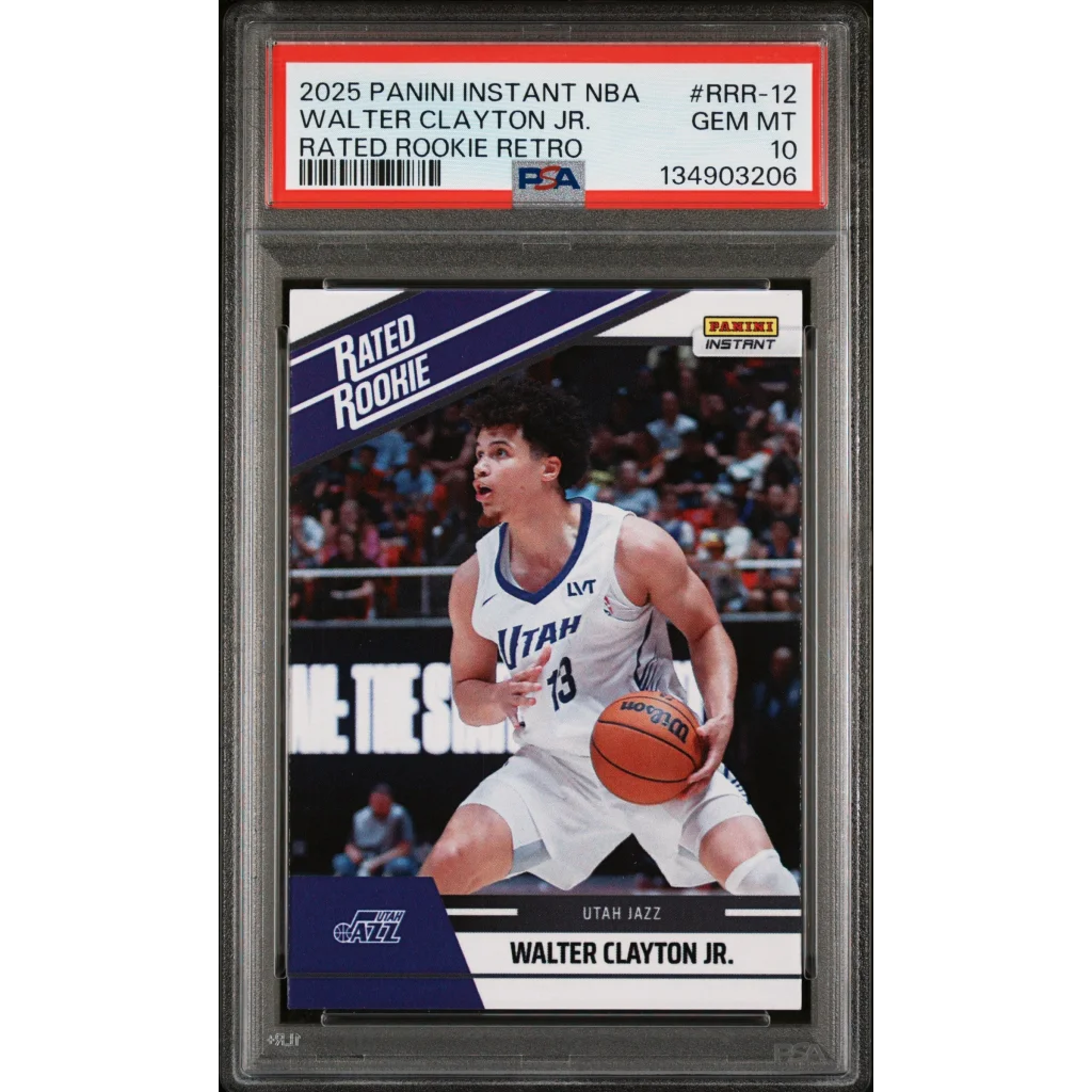 Graded 2025 Panini Instant Walter Clayton Jr. #RRR12 Rated Rookie Retro Rookie RC Basketball Card PSA 10 Gem Mint | Hall of Fame Sports Memorabilia | vintageantiquesgifts.com