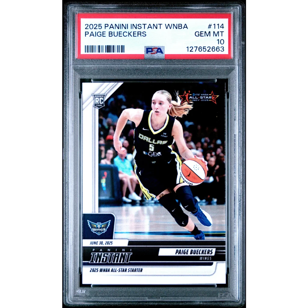 Graded 2025 Panini Instant WNBA Paige Bueckers #114 Rookie RC Basketball Card PSA 10 Gem Mint | Hall of Fame Sports Memorabilia | vintageantiquesgifts.com