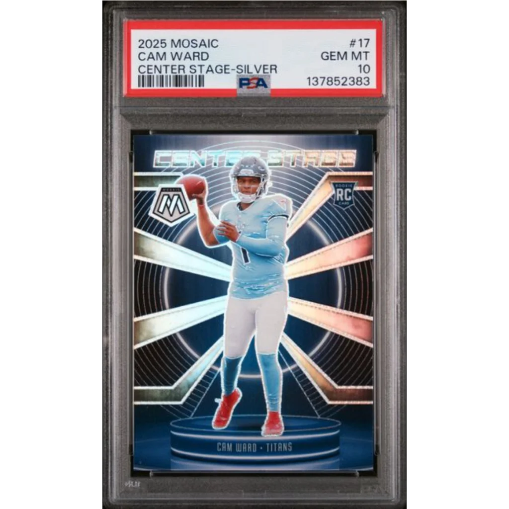 2025 Panini Mosaic Cam Ward #17 Center Stage Silver Rookie PSA 10 Gem Mint