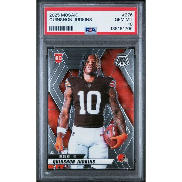 Graded 2025 Panini Mosaic Quinshon Judkins #276 PSA 10 Rookie Card