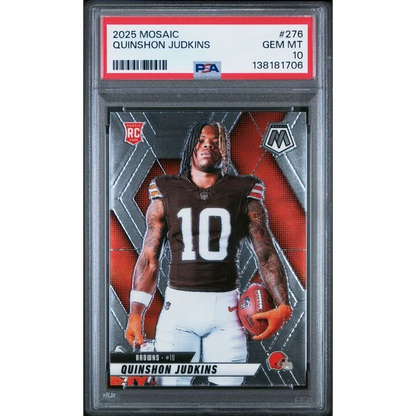 Graded 2025 Panini Mosaic Quinshon Judkins #276 PSA 10 Rookie Card