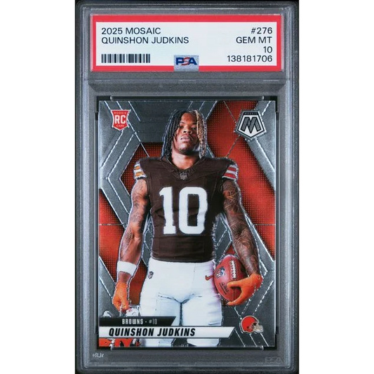 Graded 2025 Panini Mosaic Quinshon Judkins #276 Variation Rookie RC Football Card PSA 10 Gem Mint | Hall of Fame Sports Memorabilia | vintageantiquesgifts.com