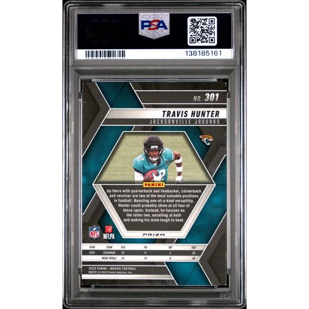 Graded 2025 Panini Mosaic Travis Hunter 301 Cookies Case Hit Rookie RC Football Card PSA 10 Gem Mint | PSA 10 Gem Mint Graded Rookie Card | vintageantiquesgifts.com