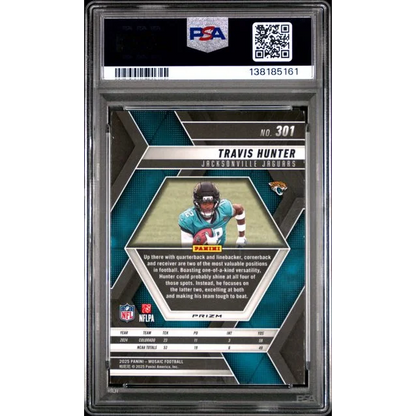 Graded 2025 Panini Mosaic Travis Hunter 301 Cookies Case Hit Rookie RC Football Card PSA 10 Gem Mint | PSA 10 Gem Mint Graded Rookie Card | vintageantiquesgifts.com