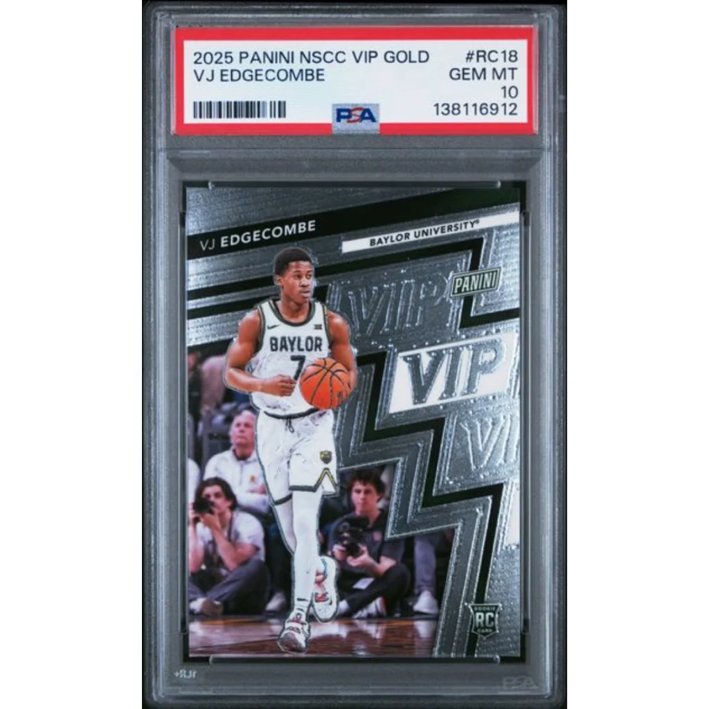 Graded 2025 Panini NSCC VIP Gold VJ Edgecombe #RC18 Rookie RC Basketball Card PSA 10 Gem Mint | Hall of Fame Sports Memorabilia | vintageantiquesgifts.com