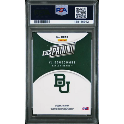 Graded 2025 Panini NSCC VIP Gold VJ Edgecombe #RC18 Rookie RC Basketball Card PSA 10 Gem Mint | PSA 10 Gem Mint Graded Rookie Card | vintageantiquesgifts.com