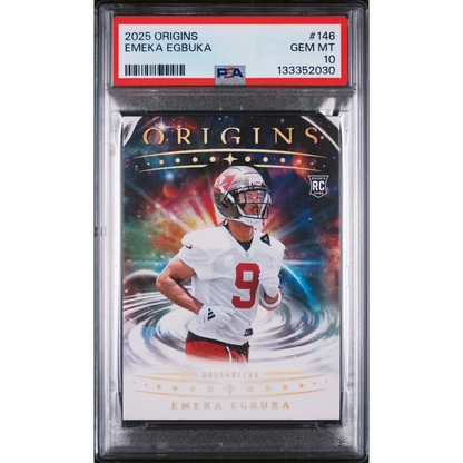 Graded 2025 Panini Origins Emeka Egbuka #146 Rookie RC Football Card PSA 10 Gem Mint | Hall of Fame Sports Memorabilia | vintageantiquesgifts.com