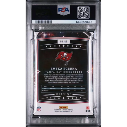 Graded 2025 Panini Origins Emeka Egbuka #146 Rookie RC Football Card PSA 10 Gem Mint | PSA 10 Gem Mint Graded Rookie Card | vintageantiquesgifts.com