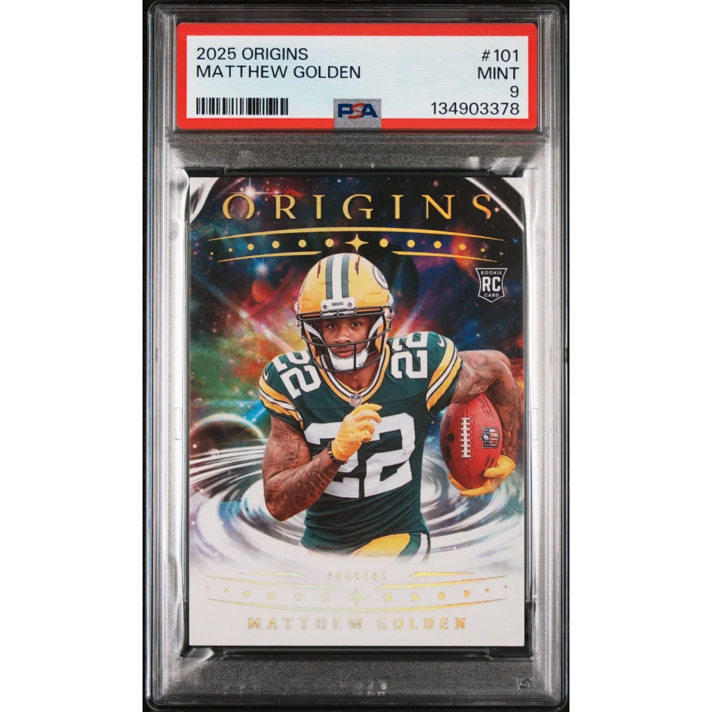 Graded 2025 Panini Origins Matthew Golden #101 Rookie RC Football Card PSA 9 Mint | Hall of Fame Sports Memorabilia | vintageantiquesgifts.com