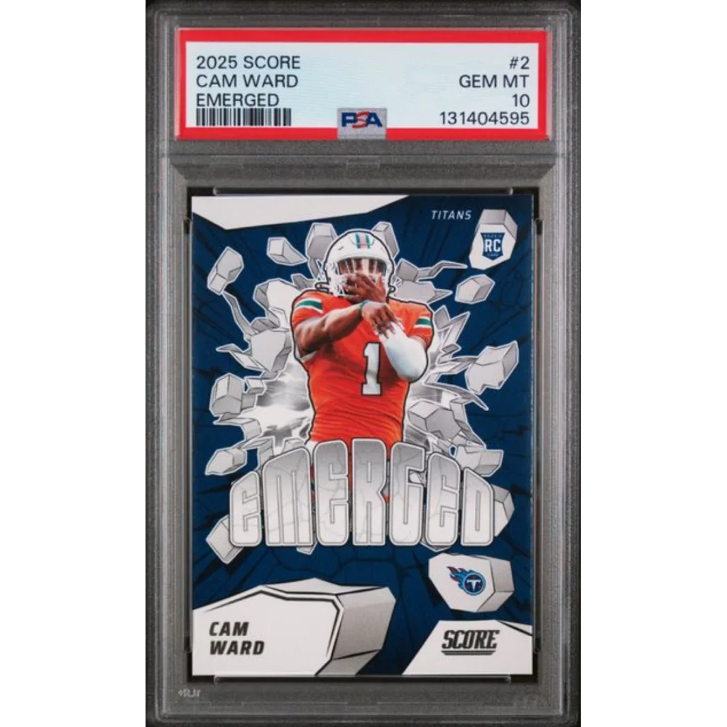 Graded 2025 Panini Score Cam Ward #2 Emerged Rookie RC PSA 10 Gem Mint