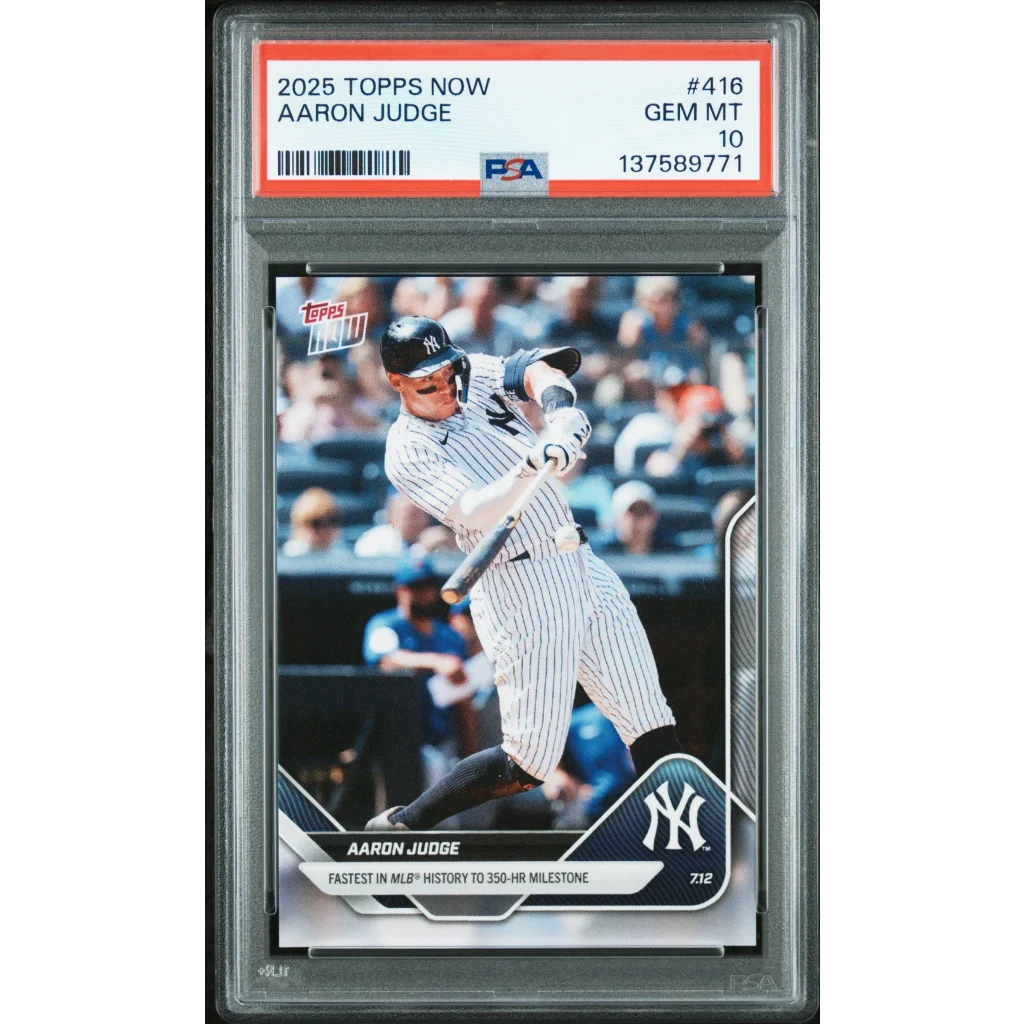 Graded 2025 Topps Now Aaron Judge #416 PSA 10 Gem Mint 10
