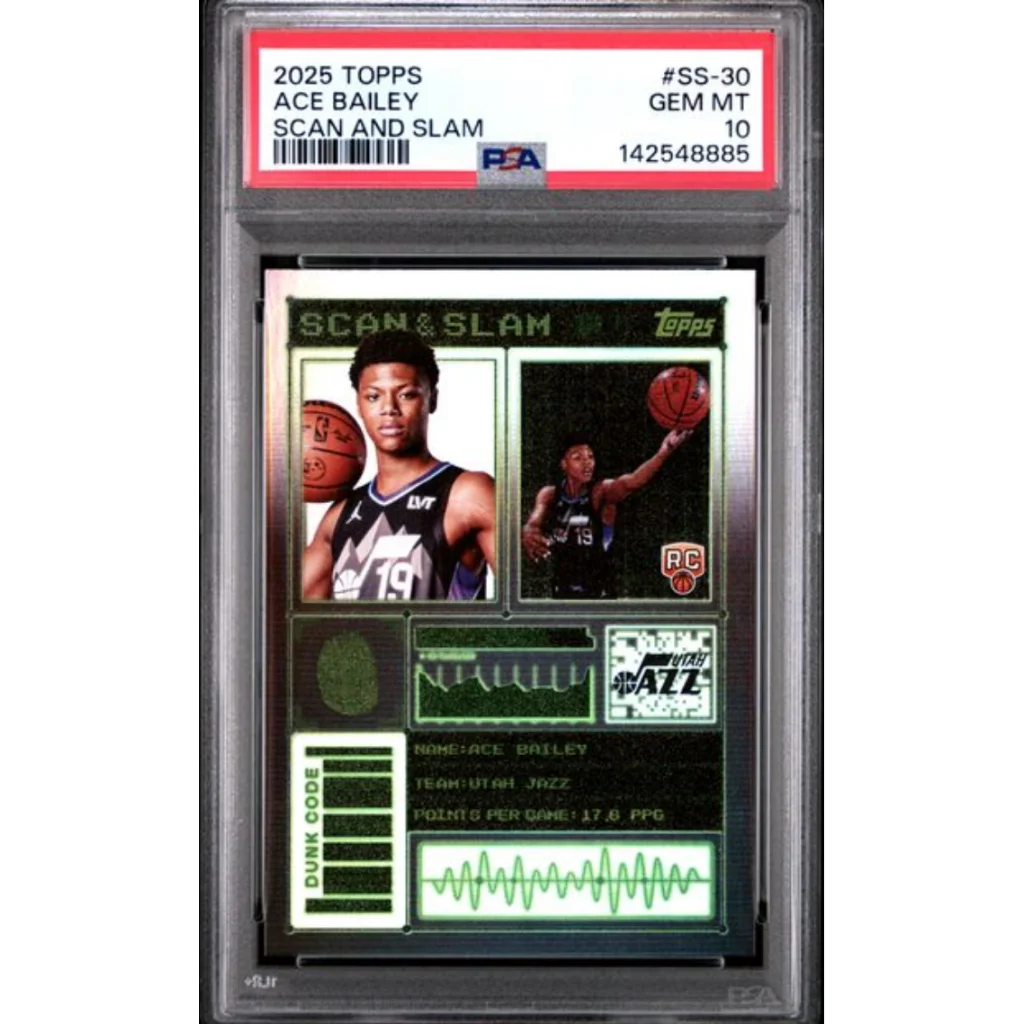 Graded 2025 Topps Ace Bailey #SS30 Scan and Slam RC PSA 10 Gem Mint card