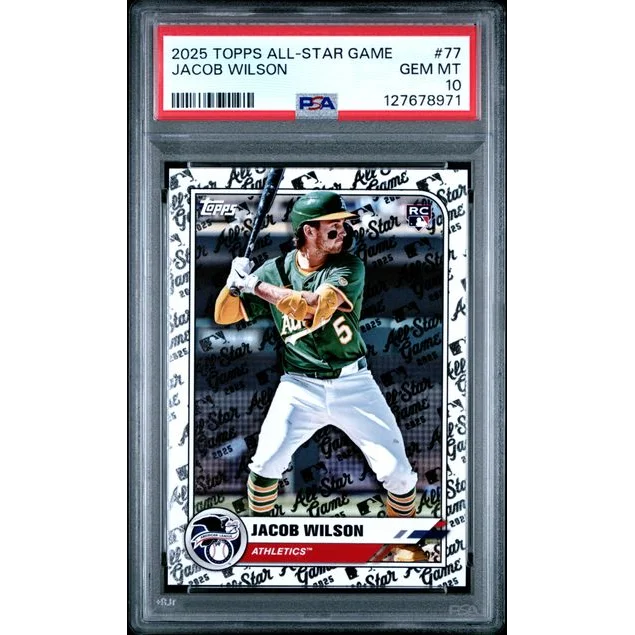 Graded 2025 Topps All Star Game Jacob Wilson #77 Rookie RC Baseball Card PSA 10 Gem Mint | Hall of Fame Sports Memorabilia | vintageantiquesgifts.com