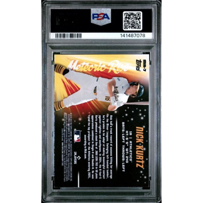 Graded 2025 Topps Bowman Chrome Mega Box Nick Kurtz 7 Meteoric Rise Rookie RC Baseball Card PSA 10 Gem Mint | PSA 10 Gem Mint Graded Rookie Card | vintageantiquesgifts.com