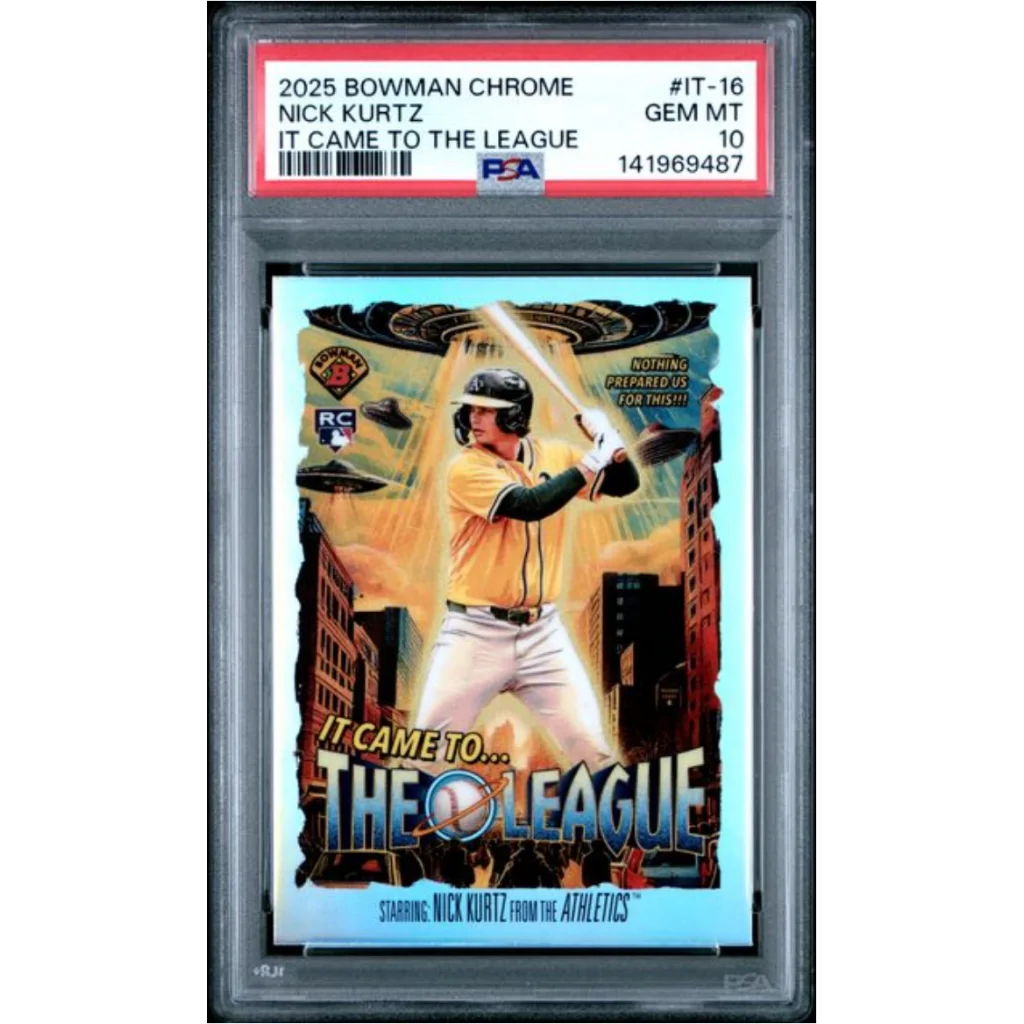 Graded PSA 10 2025 Bowman Chrome Nick Kurtz #IT16 RC with UFOs