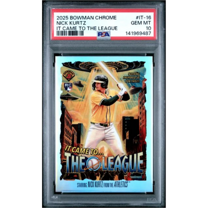Graded PSA 10 2025 Bowman Chrome Nick Kurtz #IT16 RC with UFOs